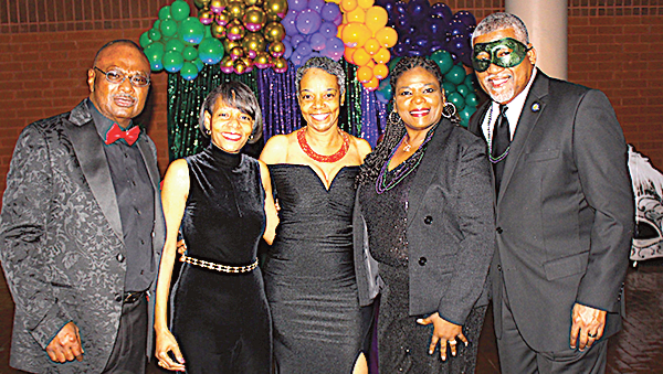 Mayor and Mrs. Gulley share smiles with Bessemer City workers & residents