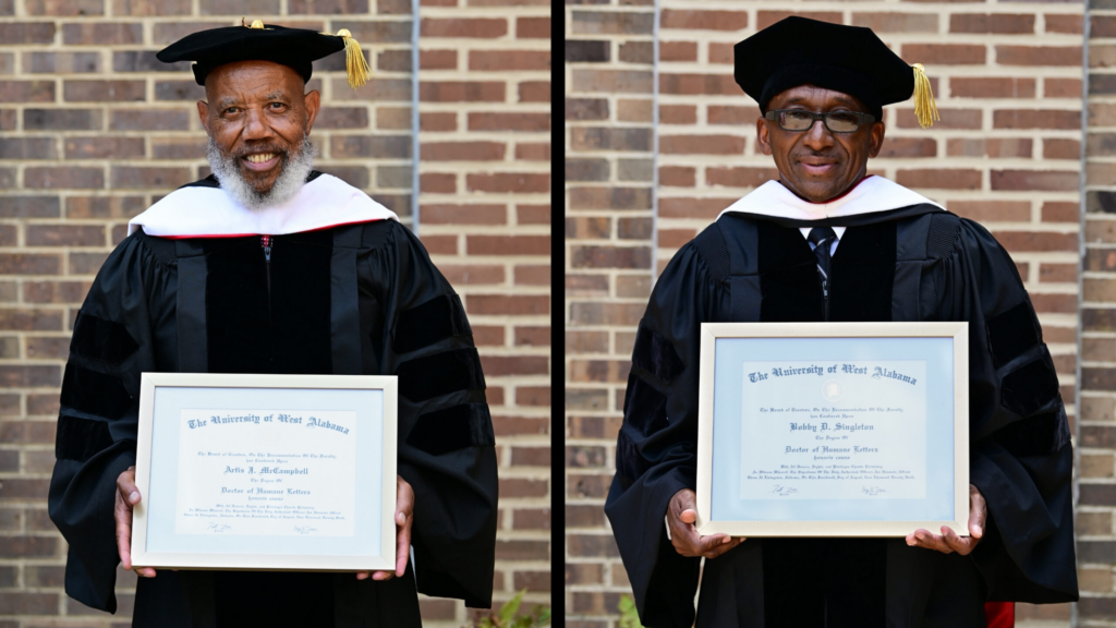 Left: Rep. A.J. McCampbell, Right: Sen. Bobby Singleton. Both were awarded honorary degrees.