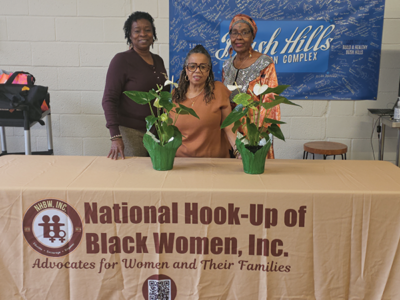 K. Fowlkes, Y. Chatman and S. Muhammad pose during their 51st Annual NHBW Founder’s Day Ceremony.