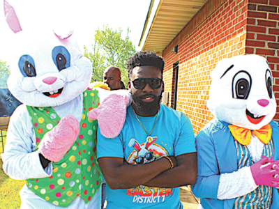 Councilor King and Easter Day helpers.