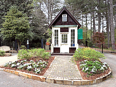 The main entrance of Aldridge Gardens