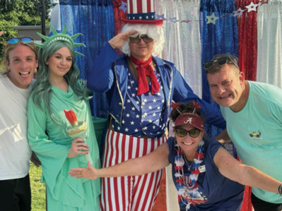 Wesley Wicks, Carson Rollins, Maggie Raney, Debbie Kiker and Jay Jacks(above)