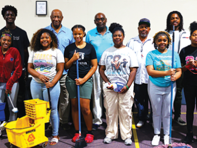 Pastor Scott with co-pastor, deacons, and youth workers