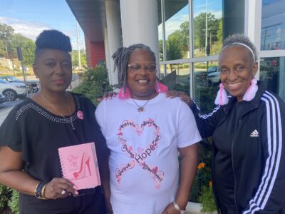 Delores Byrd Smith, Benette Eason and Kim Croom are planning the seventh annual Her Fight Is Our Fight breast cancer awareness event Oct. 10.