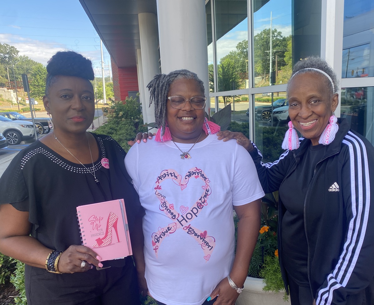 Delores Byrd Smith, Benette Eason and Kim Croom are planning the seventh annual Her Fight Is Our Fight breast cancer awareness event Oct. 10.