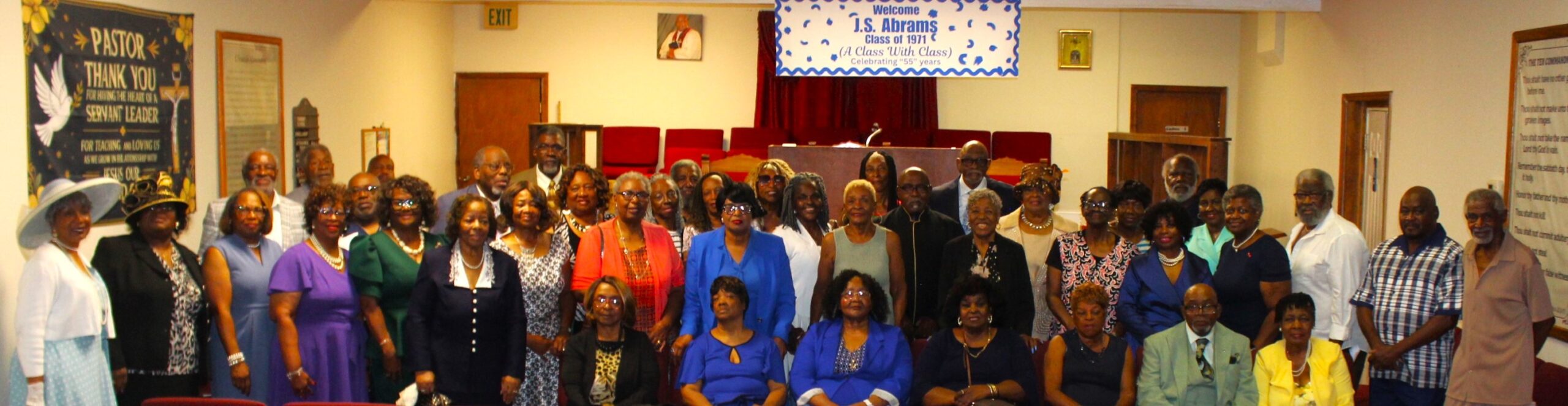 The J.S. Abrams Class of 1971 after church services