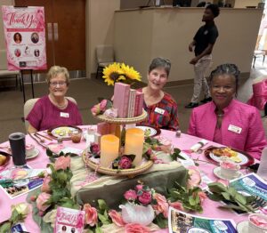 Jessica Hayes, from left, Ann Griffin and Roscelia Burney